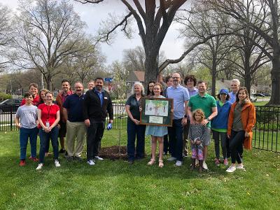 PV Tree Board_2022 Arbor Day Poster Contest Winner_Evelyn Stidham_McCrum Park Ceremony_April 23, 2022