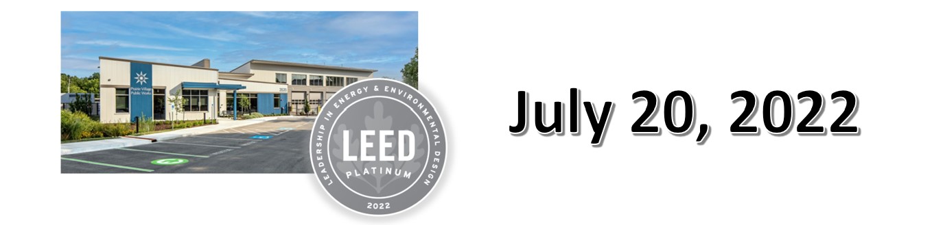 leed banner with buildilng