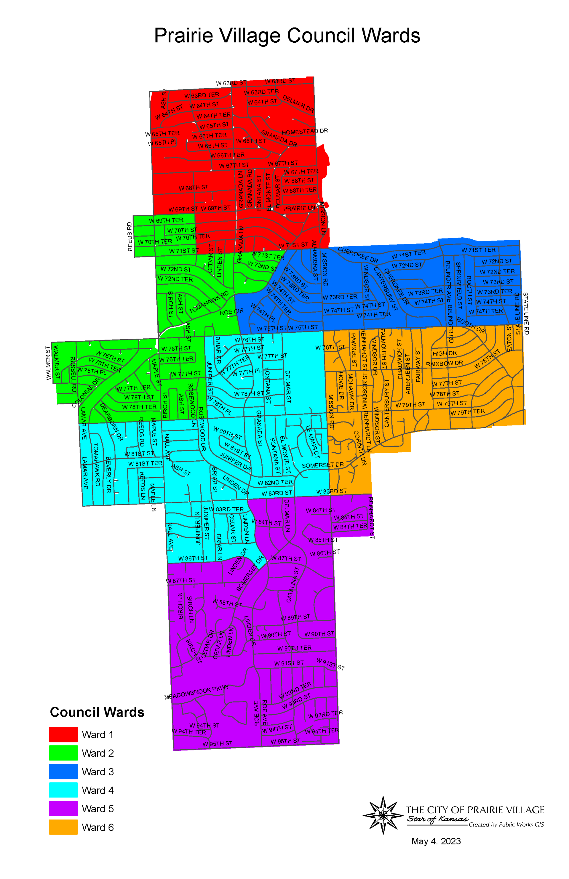 2023 Ward Boundaries Map