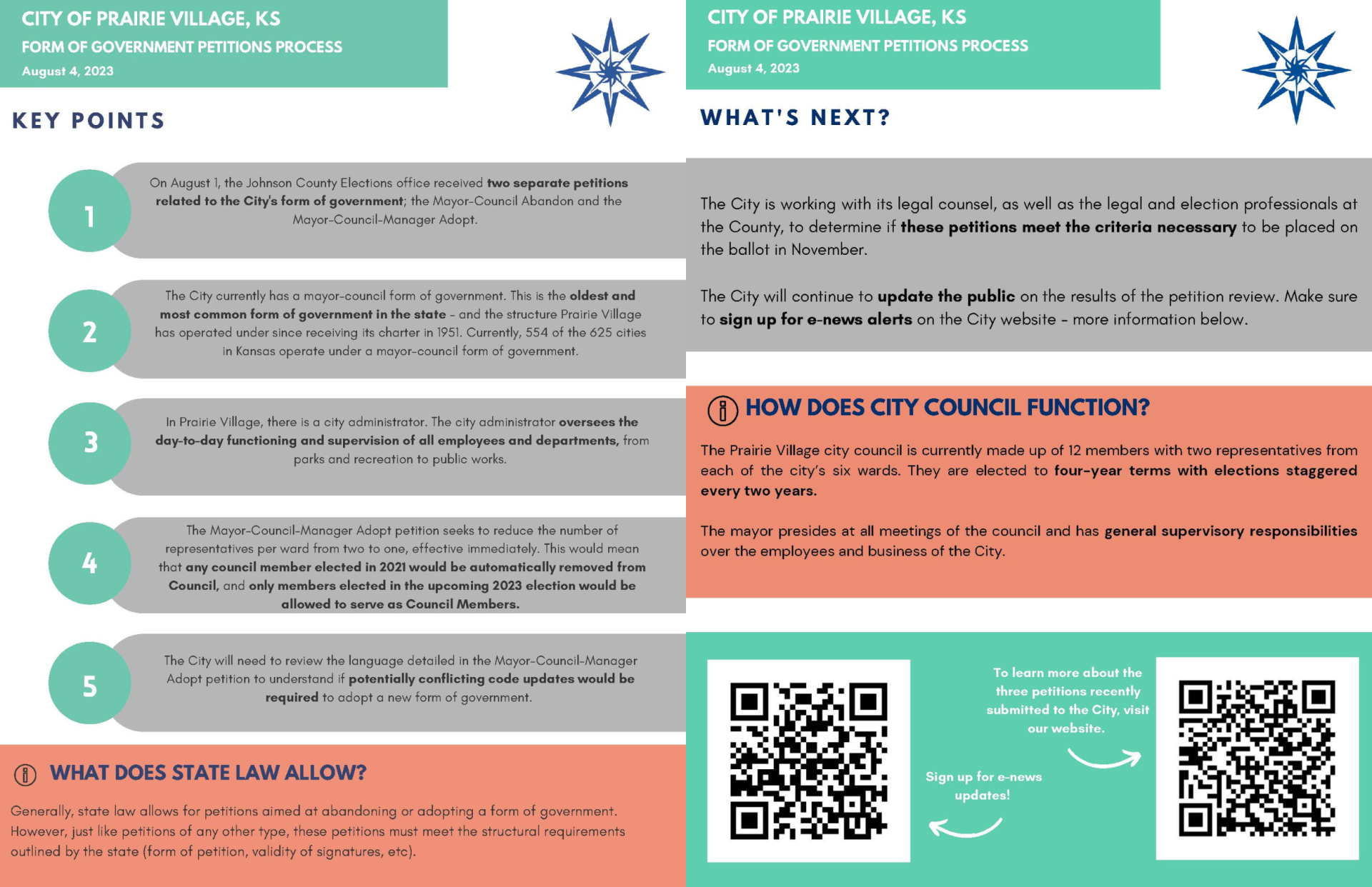 Form of Government Petitions One Pager